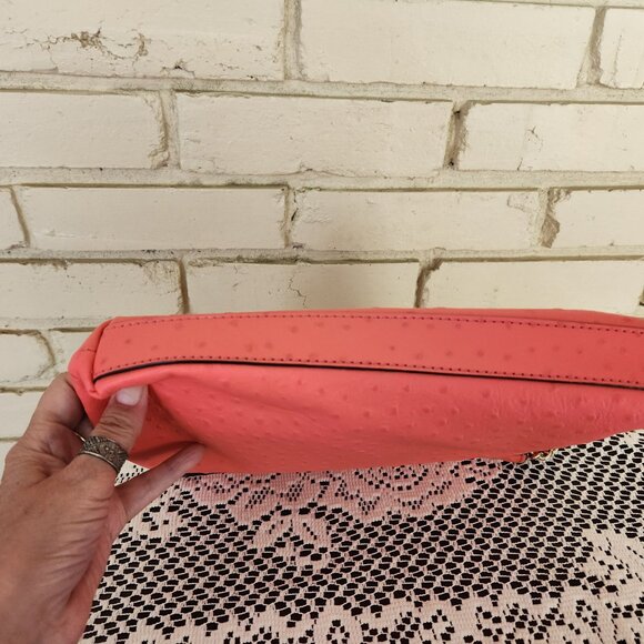 Euc Kate Spade Portola Valley Ostrich Embossed Leather Satchel Handbag - Picture 13 of 15